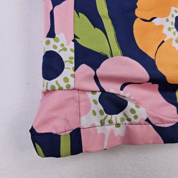 Gymboree Girls Floral Rain Jacket Hood Windbreaker Poppy Blue Pink Flowers S 5-6 - Picture 6 of 11